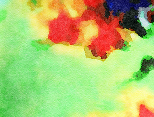 Abstract watercolor background. Water paint on paper. Acrylic wet effect.