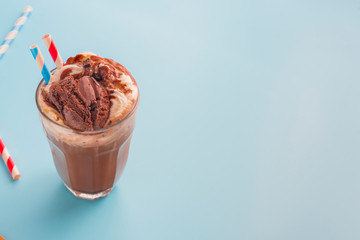 Chocolate viennese in color background