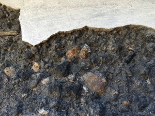 the old peeling wall of rural construction from natural materials