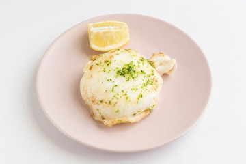 Cuttlefish grilled with lemon isolated