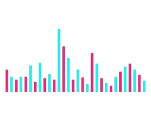 Sound wave vector icon illustration design template