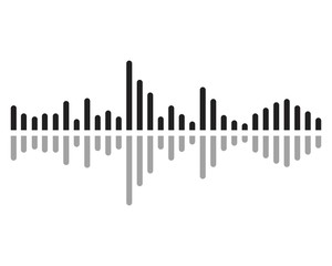 Sound wave vector icon illustration design template