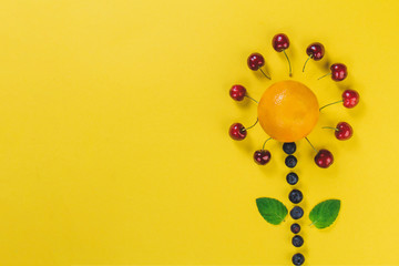 Fototapeta premium Delicious flower made of fruits