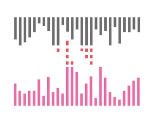 Sound wave vector icon illustration design template