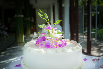 Wedding Cake with Orchids