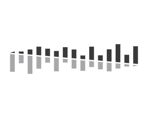 Sound wave vector icon illustration design template