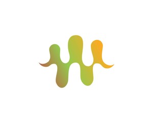Audio sound wave logo template design vector