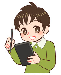 タブレット端末と子ども