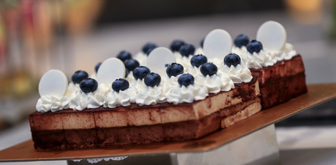 Blueberry cream cake