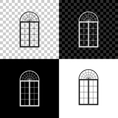 Window icon isolated on black, white and transparent background. Vector Illustration