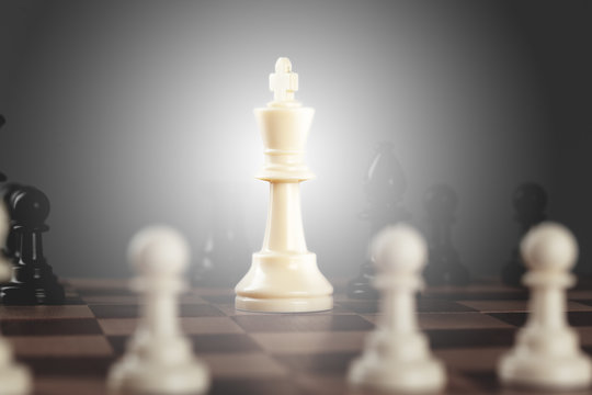Chess business concept, leader and success.