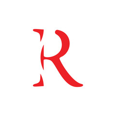 letter r abstract logo vector