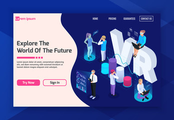 Fototapeta premium VR Future Landing Page