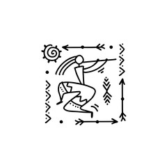 Folk ethnic dance for your design