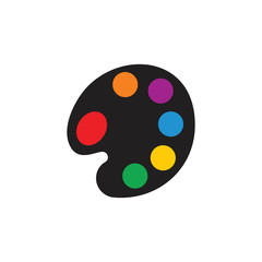 color palette symbol drawing education vector