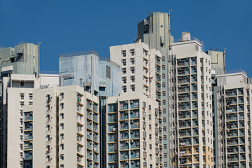 Fototapeta na wymiar Housing and Construction in Hong Kong