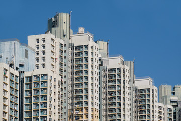 Fototapeta na wymiar Housing and Construction in Hong Kong