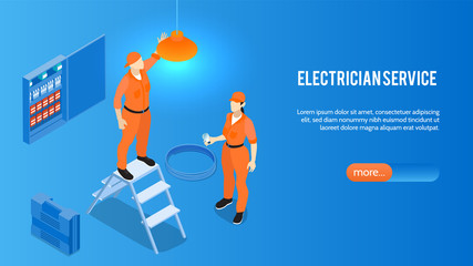 Electrician Service Horizontal Banner 