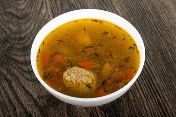 Soup with meatballs
