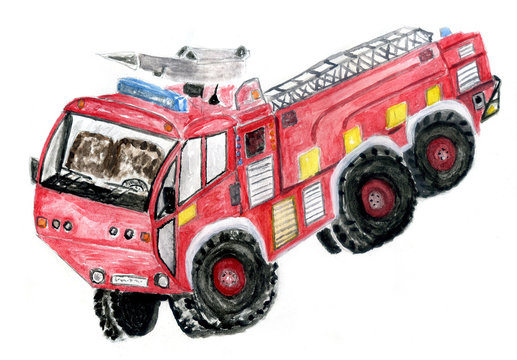 Fire engine drawing