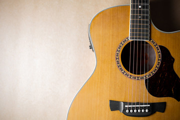 Naklejka premium Acoustic guitar that is classic and beautiful