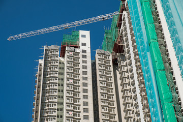 Fototapeta premium Housing and Construction in Hong Kong