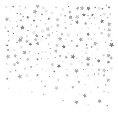 Random falling silver stars