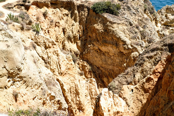 cliffs of Algarve coast , Portugal