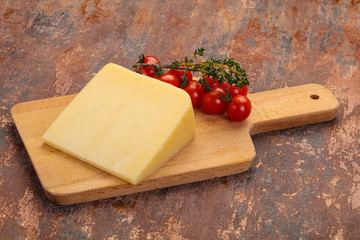 Hard parmesan cheese piece