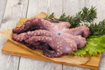 Raw octopus ready for cooking