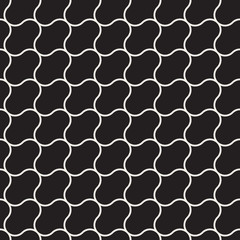 Seamless pattern of white outline on black