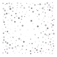 Random falling silver stars