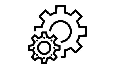 Gear icon for settings and technical adjustments