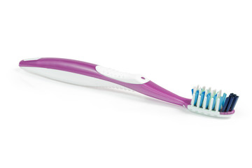Modern toothbrush on a white background