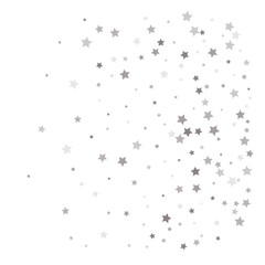 Random falling silver stars