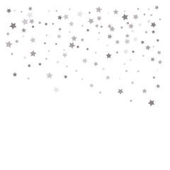 Random falling silver stars