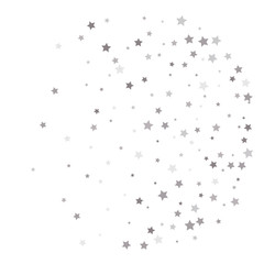 Random falling silver stars