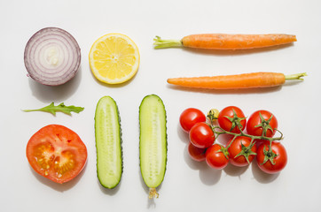 Healthy ingredients included in a salad