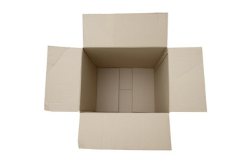 Open cardboard box Cardboard boxes isolated on white