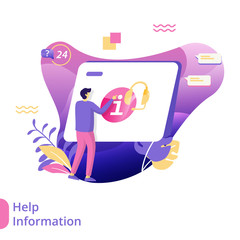 Flat Illustration Help Information