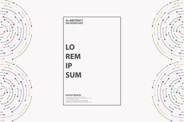 Abstreact colorful tech circles lines pattern design decoration cover template background. vector eps10