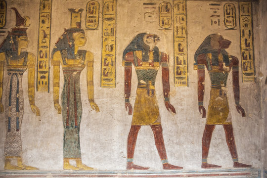 Wall paintings in the tomb of Ramesses III near Luxor