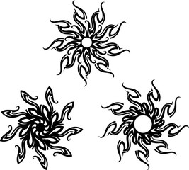 Tribal Tattoo Sun Design