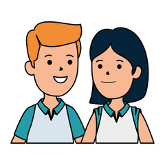 young boy with cute woman couple