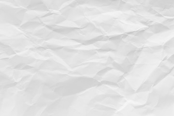 White crumpled recycled paper texture background for business communication and education concept design.