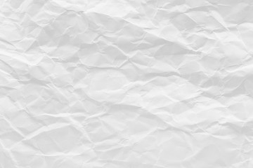 White crumpled recycled paper texture background for business communication and education concept design.