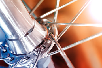 Bicycle front wheel with spokes