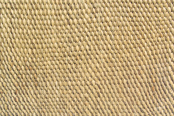 Close up detail view of a wicker basket weave