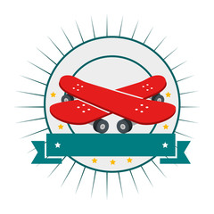 skate boards sport circular emblem
