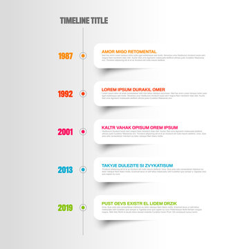 Simple Timeline Template With White Labels